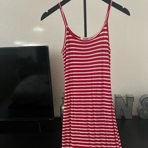 Heart Hips Red and White Striped Dress